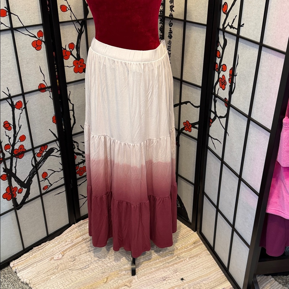 #387. 2/$63 Lane Bryant ombré maxi skirt 14/16. Xl